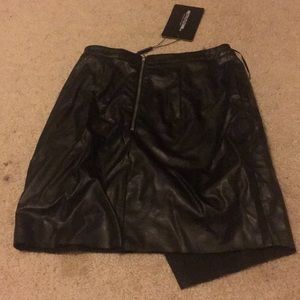 Black leather skirt